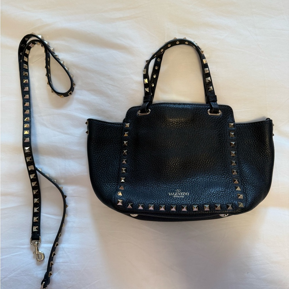 Valentino Black Studded Shoulder Bag